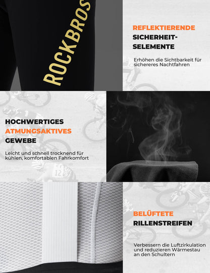 Miesten pitkät topatut pyöräilytrikoot ROCKBROS