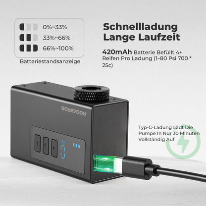 MINI sähköinen polkupyörän pumppu kannettava AS240 Pro ROCKBROS