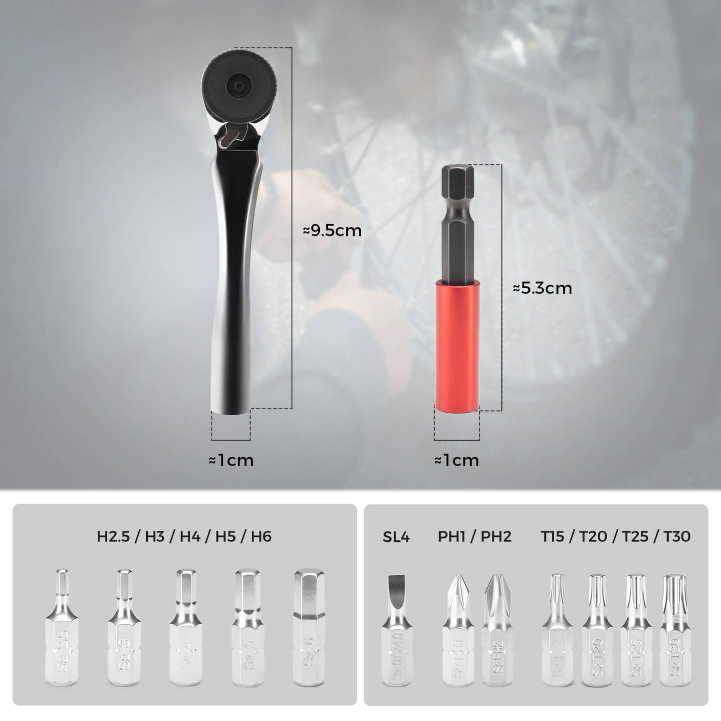 Magneettinen polkupyörän työkalusarja räikkäavaimella ROCKBROS