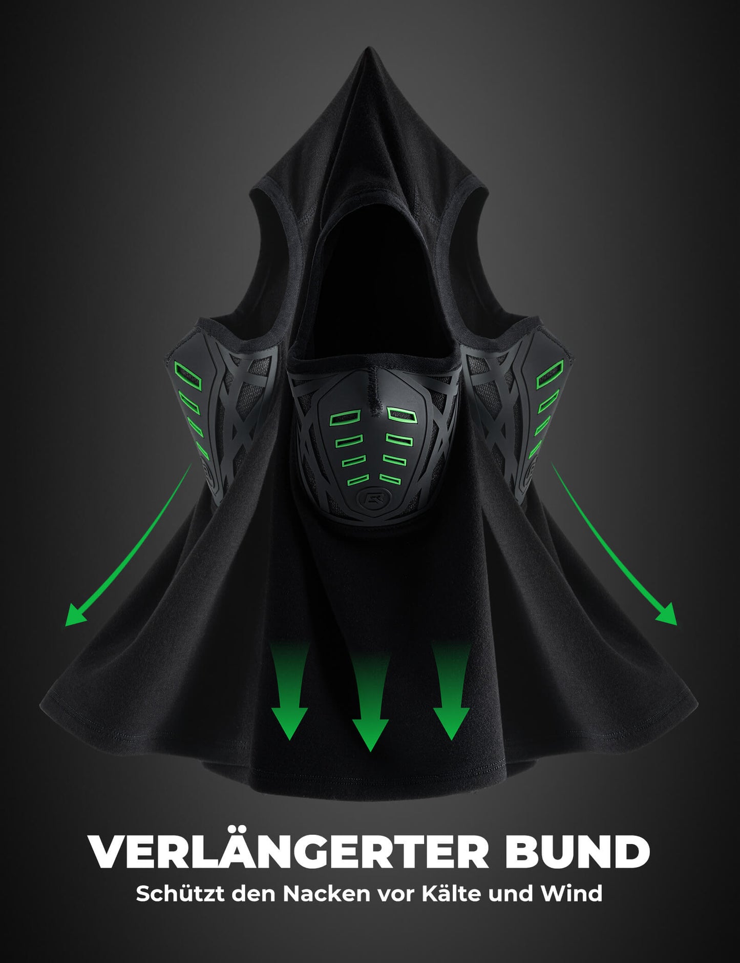 Monitoiminen painolastihuppu, tuulen- ja pölytiivis, hengittävä, niskasuojalla, ROCKBROS