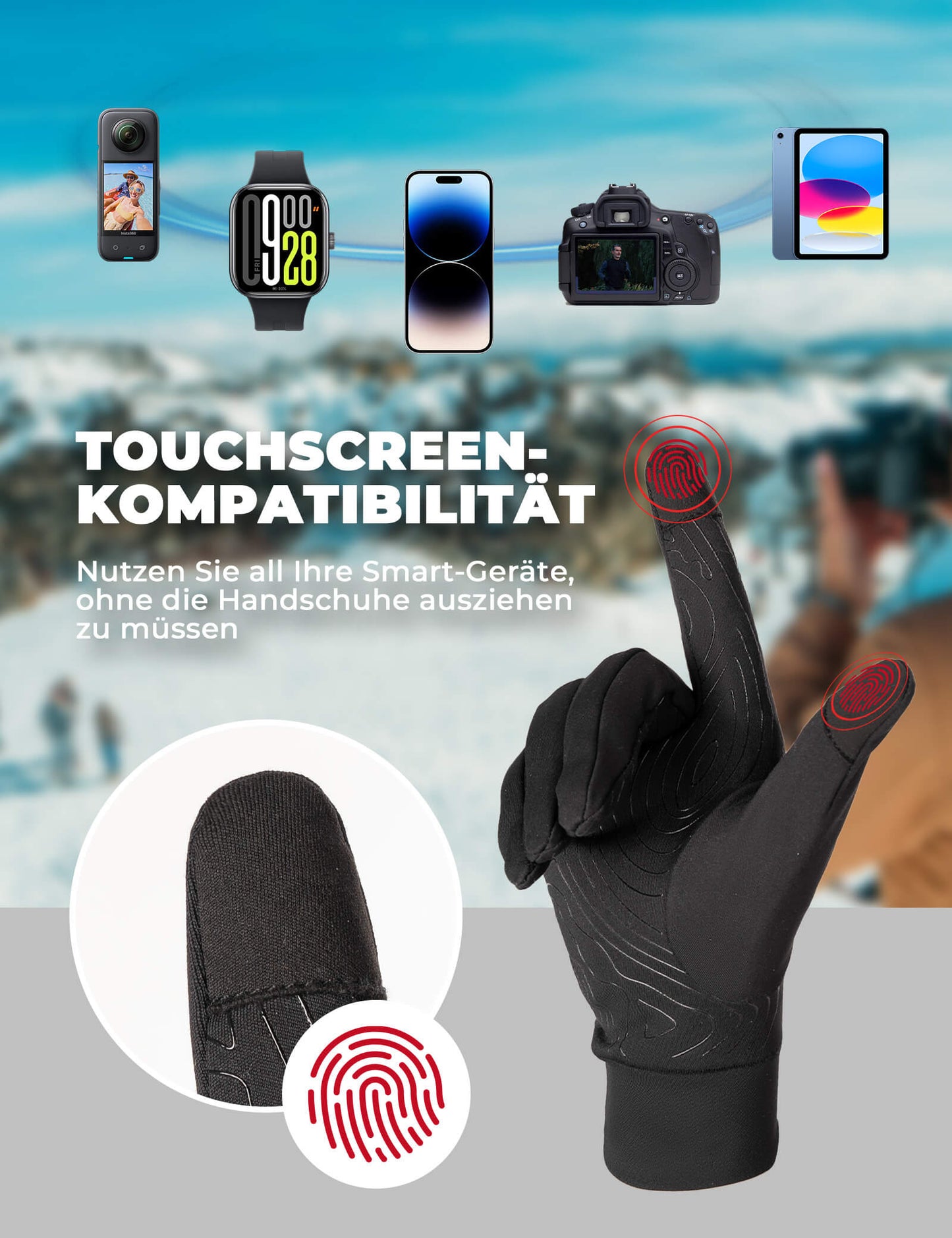 ROCKBROS Liukumattomat heijastavat pyöräilykäsineet