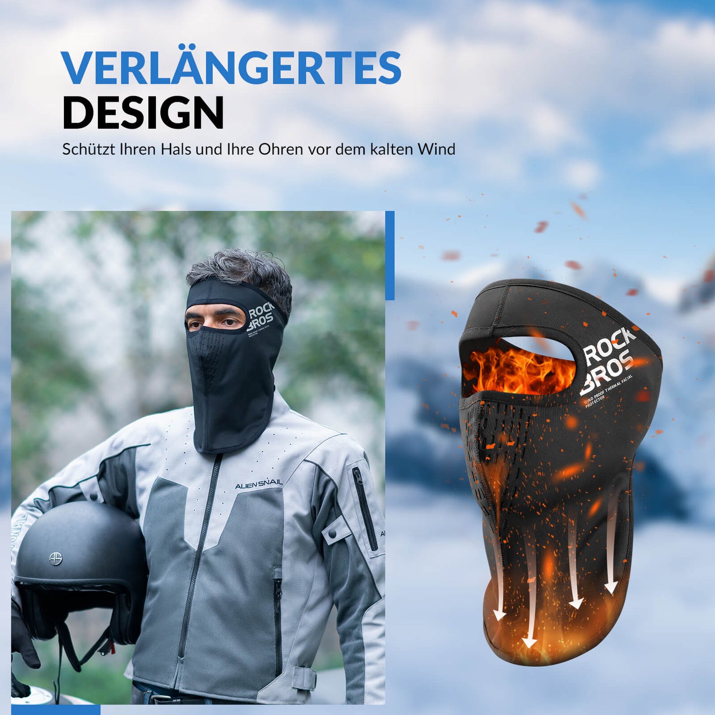 Pipohajoava maksimaaliseen mukavuuteen ja täydelliseen hiussuojaan ROCKBROS