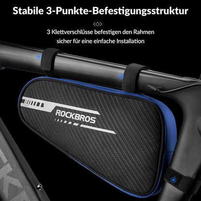 ROCKBROS Runkolahja vedenpitävä kolmiolaukku maastopyöriin & maantiepyöriin 1,2L