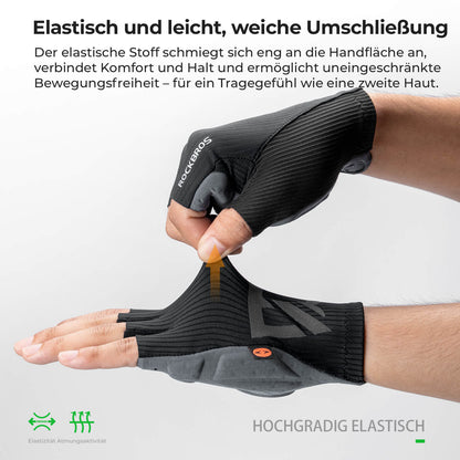 ROCKBROS Elastic Interface® Puolisormiset pyöräilyhanskat