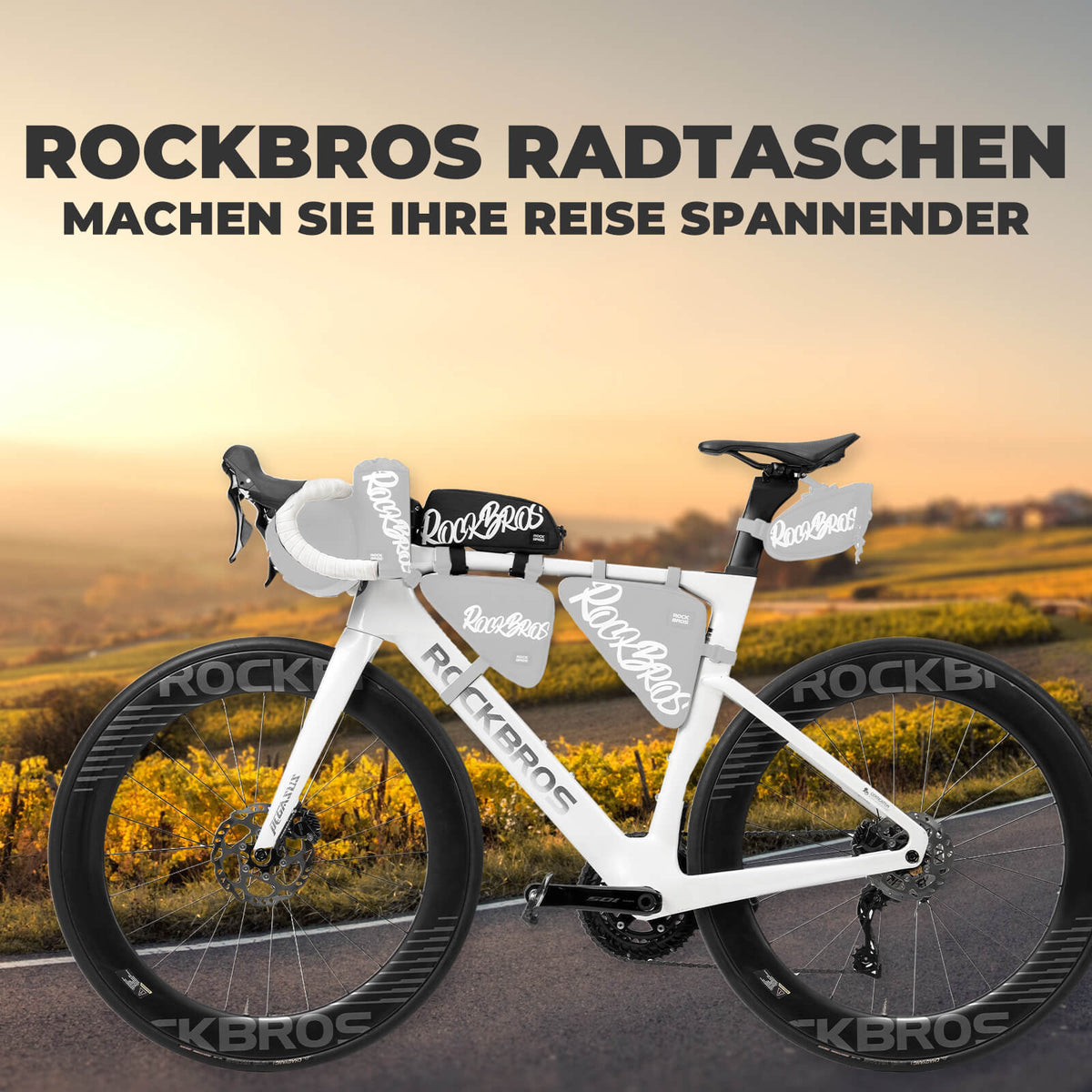 ROCKBROS Yläputken laukku runkolaukku 0,8L - SketchRide Series