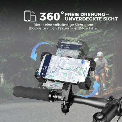 ROCKBROS Pyörän puhelinteline 360° Käännettävä puhelimille 4.5~7.2"