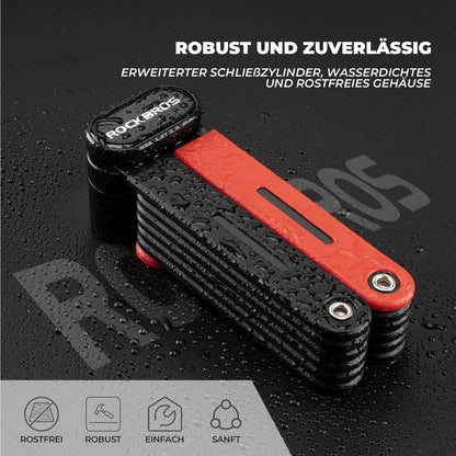 Taittuvan polkupyörän lukko, kestävä varkaudenestolaite kahdella avaimella, ROCKBROS