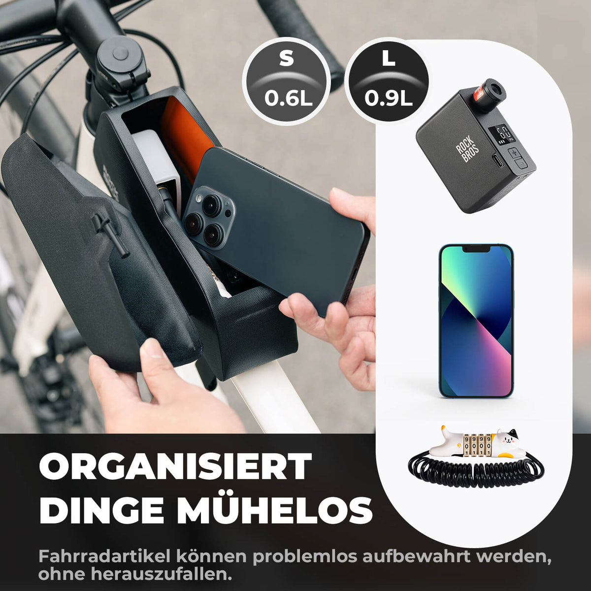 ROCKBROS Magneettinen runkopussi 100 % Vesitiivis