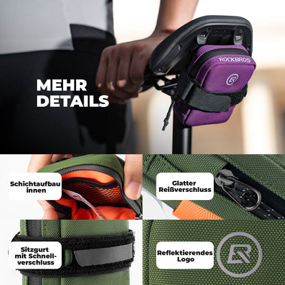 Polkupyörän satulalaukku Kompakti säilytyslaukku Maantiepyörä Maastopyörä ROCKBROS