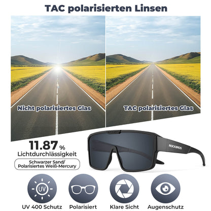 Polarisoidut pyöräilylasit, ulkoiluaurinkolasit, suojalasit, maastopyöräilyyn, ROCKBROS