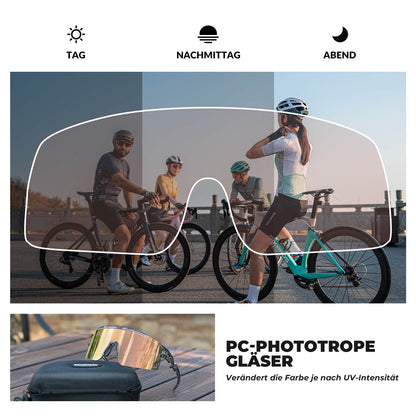 Pyöräilylasit, fotokromiset/polarisoidut, tuulenpitävät, UV-suoja, ROCKBROS