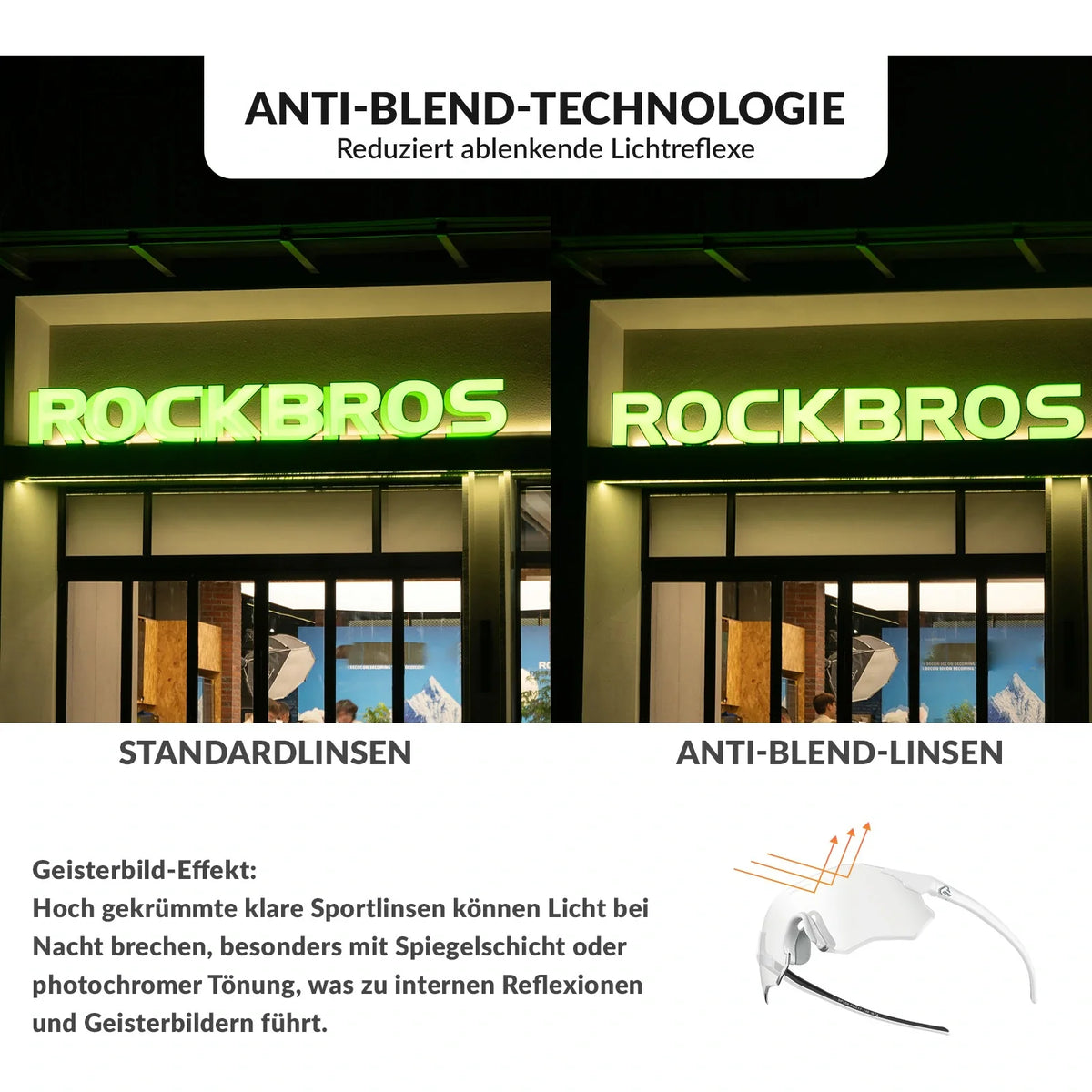 ROCKBROS pyöräilylasit itsensä tummentuvat UV400-suoja ilman kehystä -SWIFT