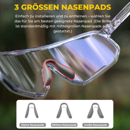 Pyöräilylasit, polarisoidut aurinkolasit, UV-suoja, vaihdettavat nenätyynyt, naisten/miesten, ROCKBROS