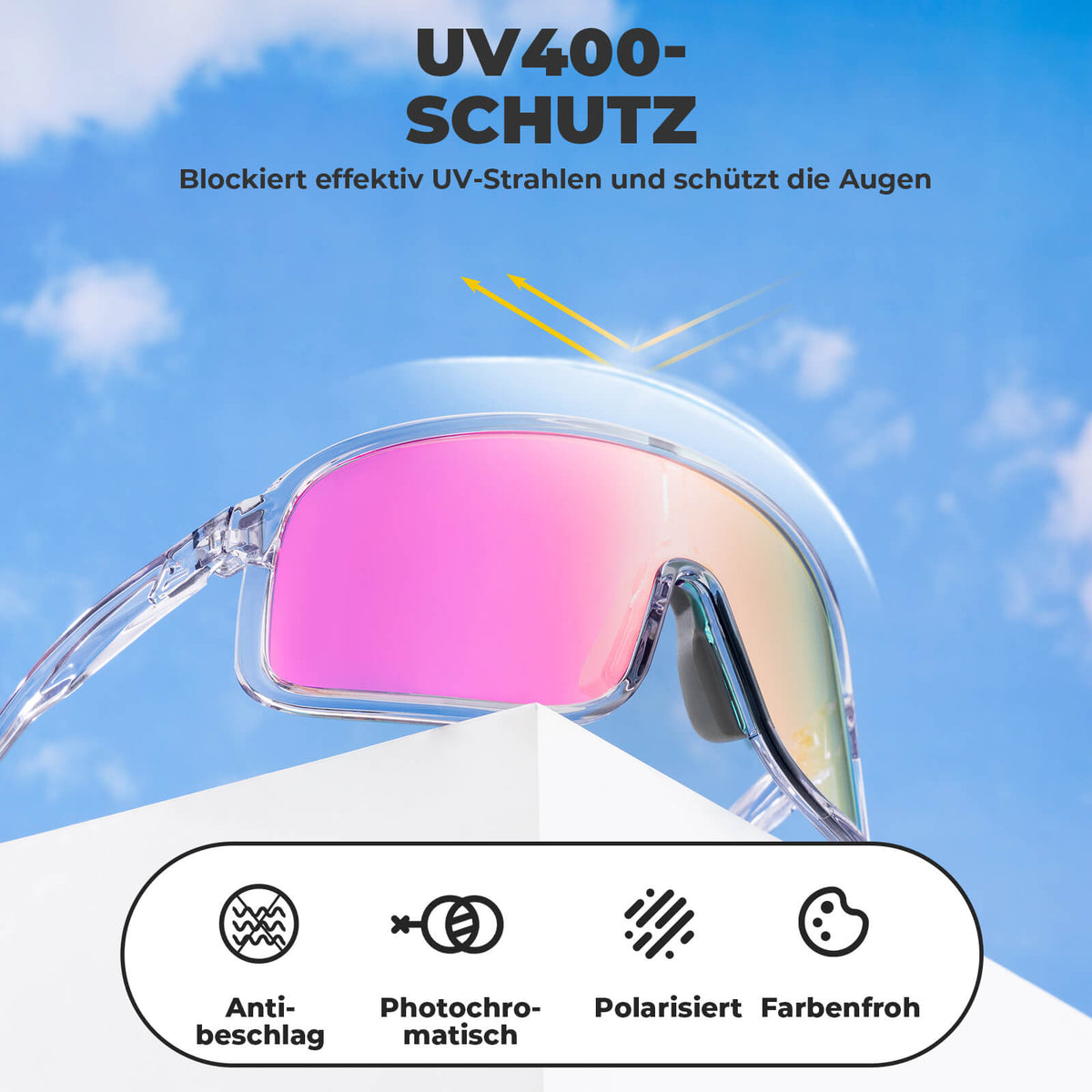 ROCKBROS Aurinkolasit Itsevarjostuvat UV400-suoja