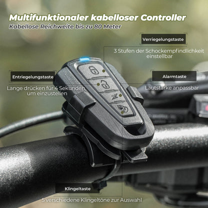 Langaton sähköpyörän soittokello varoitussireenillä, IPX5, ROCKBROS