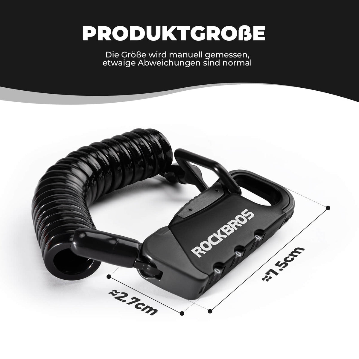 ROCKBROS Kaapelilukko Koodilukko Kypärälukko 120cm Kevyt