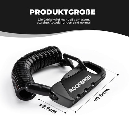 ROCKBROS Kaapelilukko Koodilukko Kypärälukko 120cm Kevyt