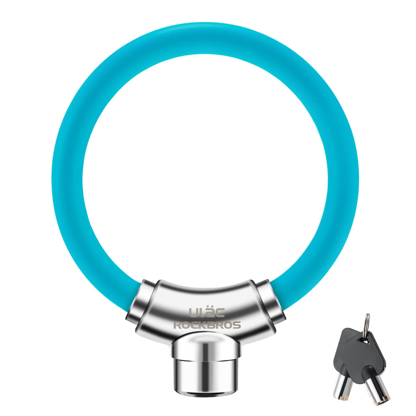 Polkupyörän lukkovaijerilukko tarranauhakiinnityksellä, avainta ei tarvita, ROCKBROS