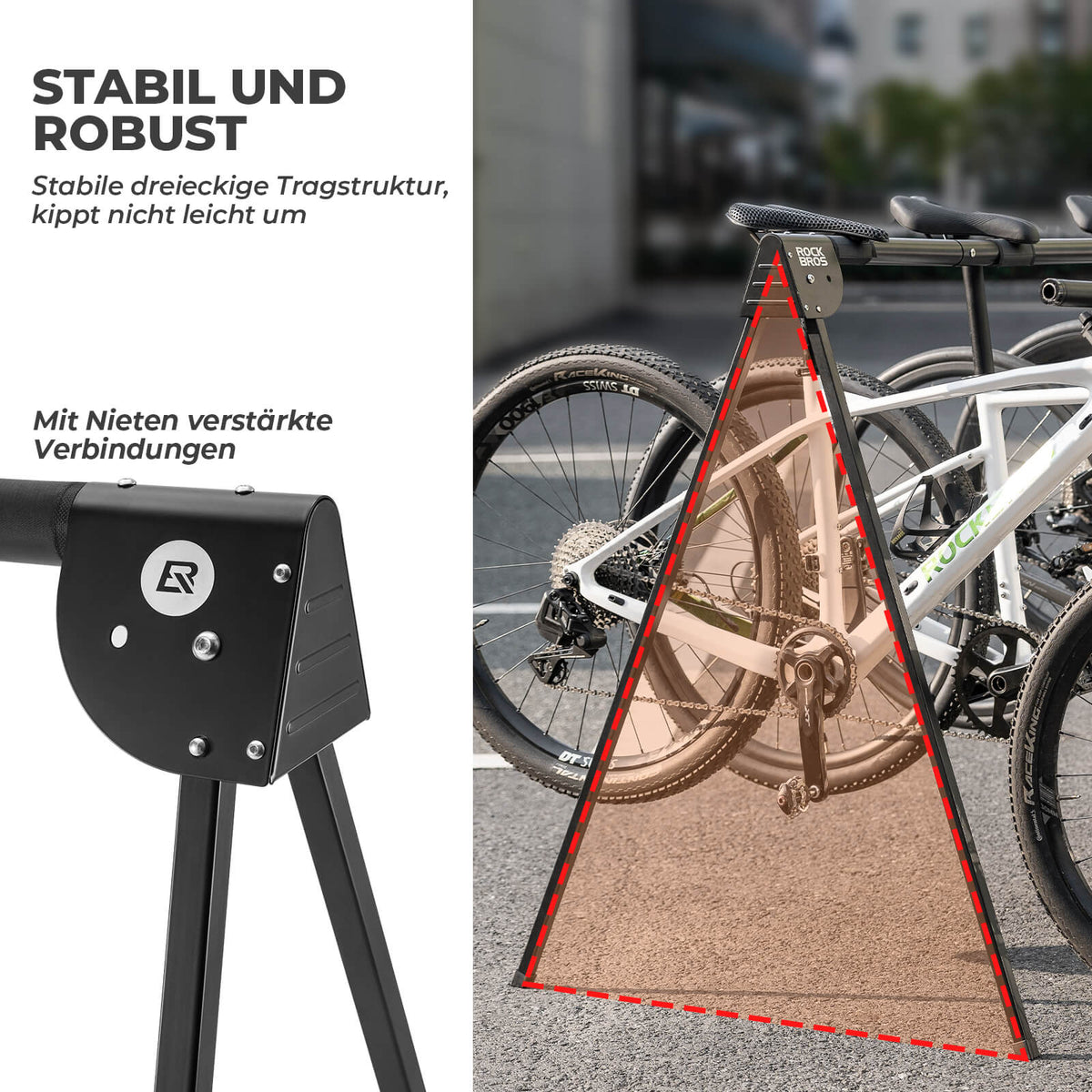 ROCKBROS pyöräteline Ripustusteline Taitettava Ruostumaton Kantaa jopa 80/120 kg
