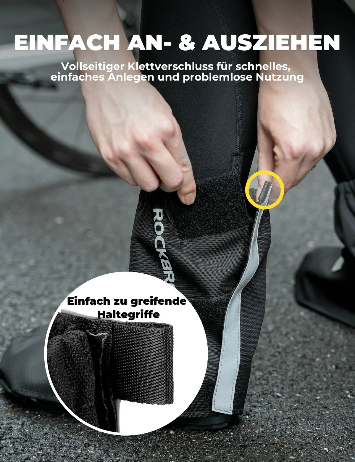 ROCKBROS polkupyörän ylisukat Heijastavat Vedenkestävät tarranauhalla