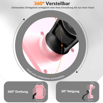 ROCKBROS Puhelinteline Pyörä Puhelinteline Moottoripyörä 360° Käännettävä 4,7-7,0 tuumalle