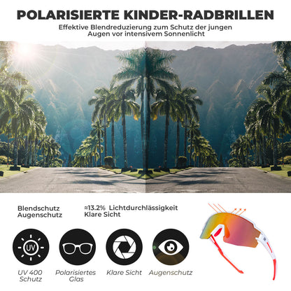 ROCKBROS Polarisoitu urheilu- ja pyöräilylasit lapsille