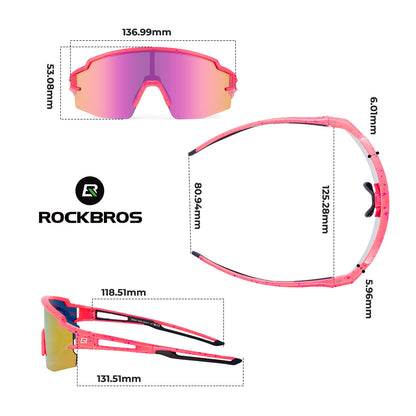 ROCKBROS Polarisoitu urheilu- ja pyöräilylasit lapsille