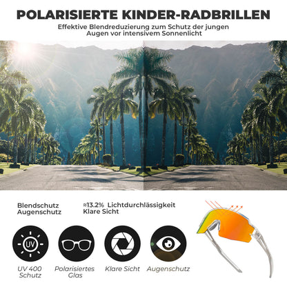 ROCKBROS Polarisoitu urheilu- ja pyöräilylasit lapsille