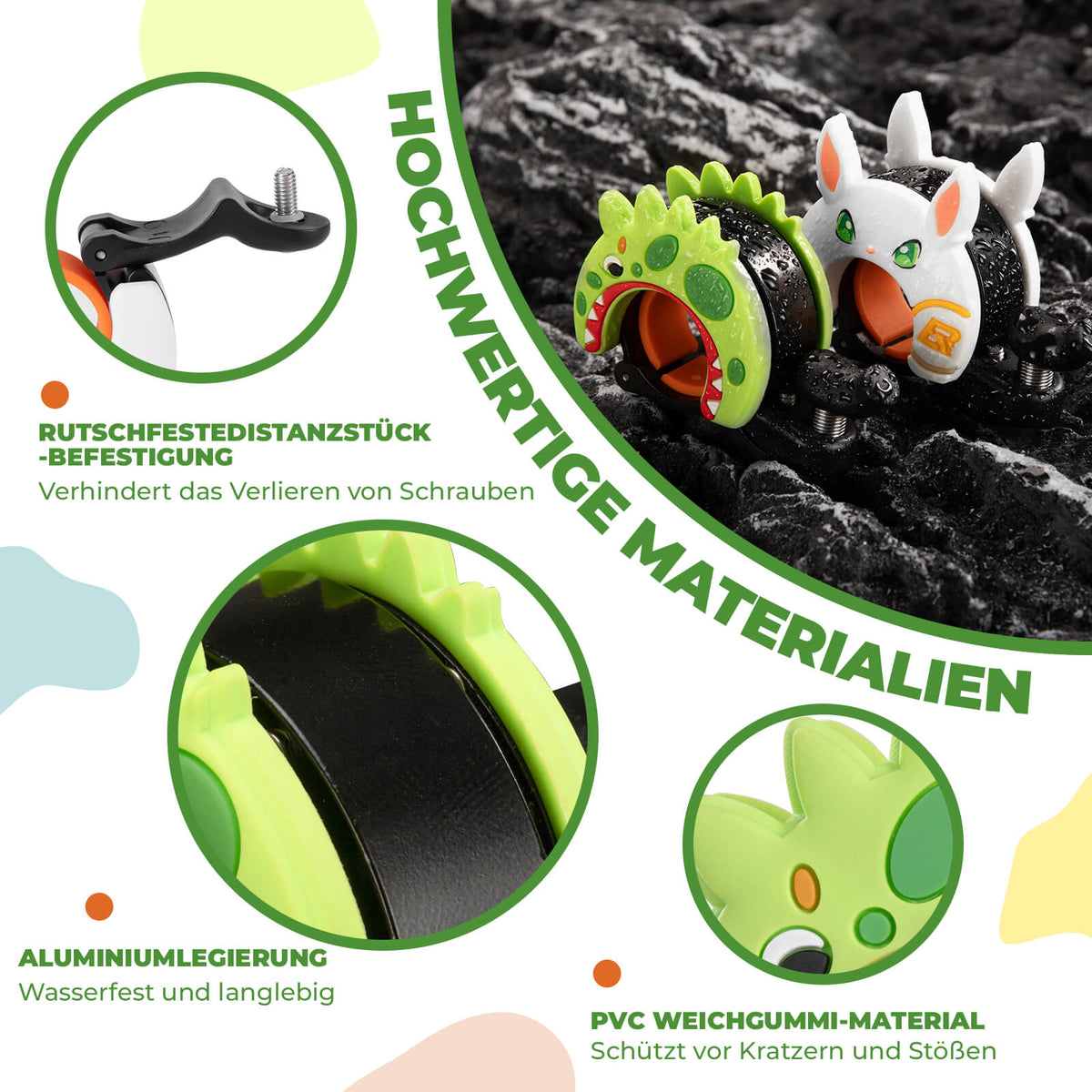 ROCKBROS lasten pyöräkello äänekäs ohjaustankoon 22,2–25,4 mm