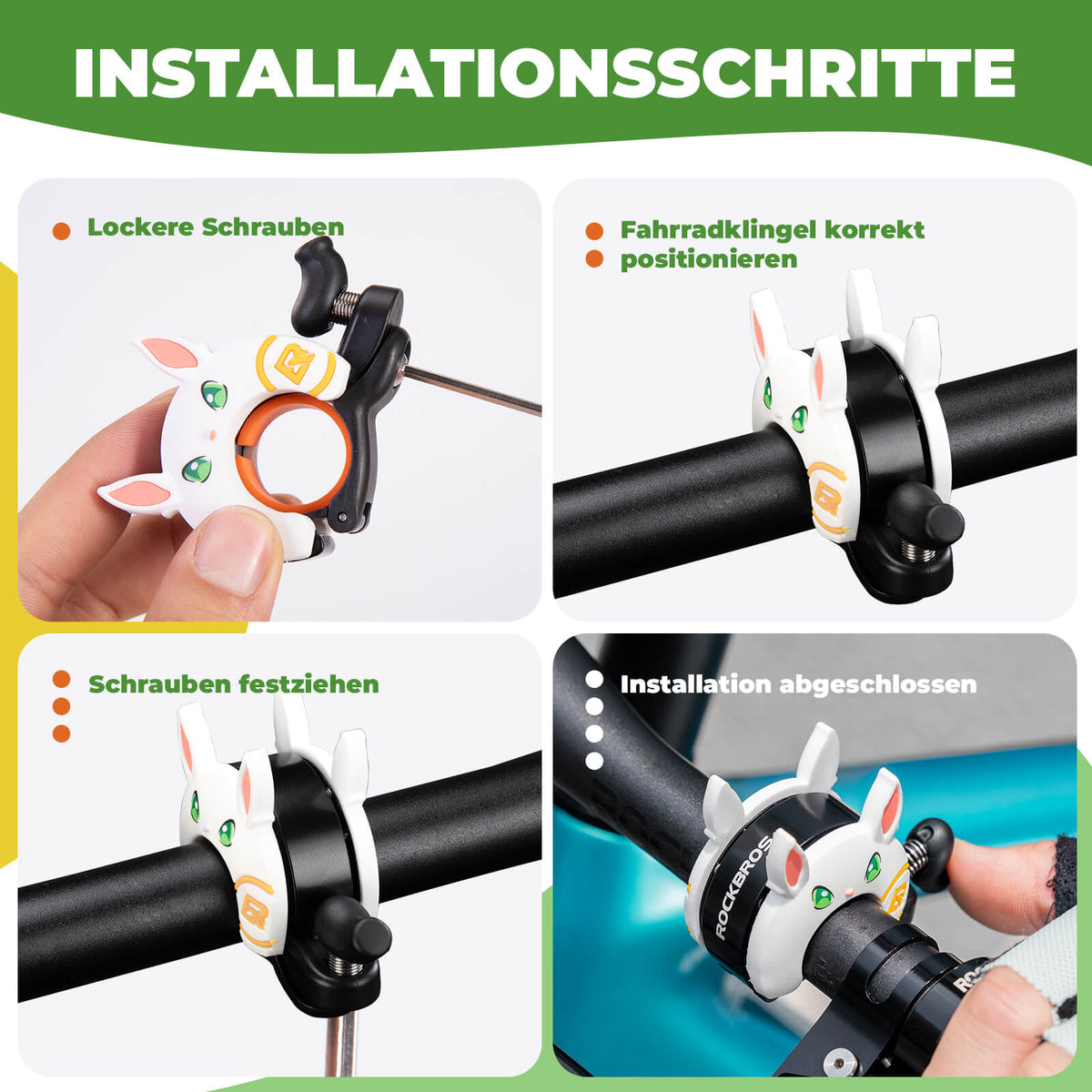 ROCKBROS lasten pyöräkello äänekäs ohjaustankoon 22,2–25,4 mm