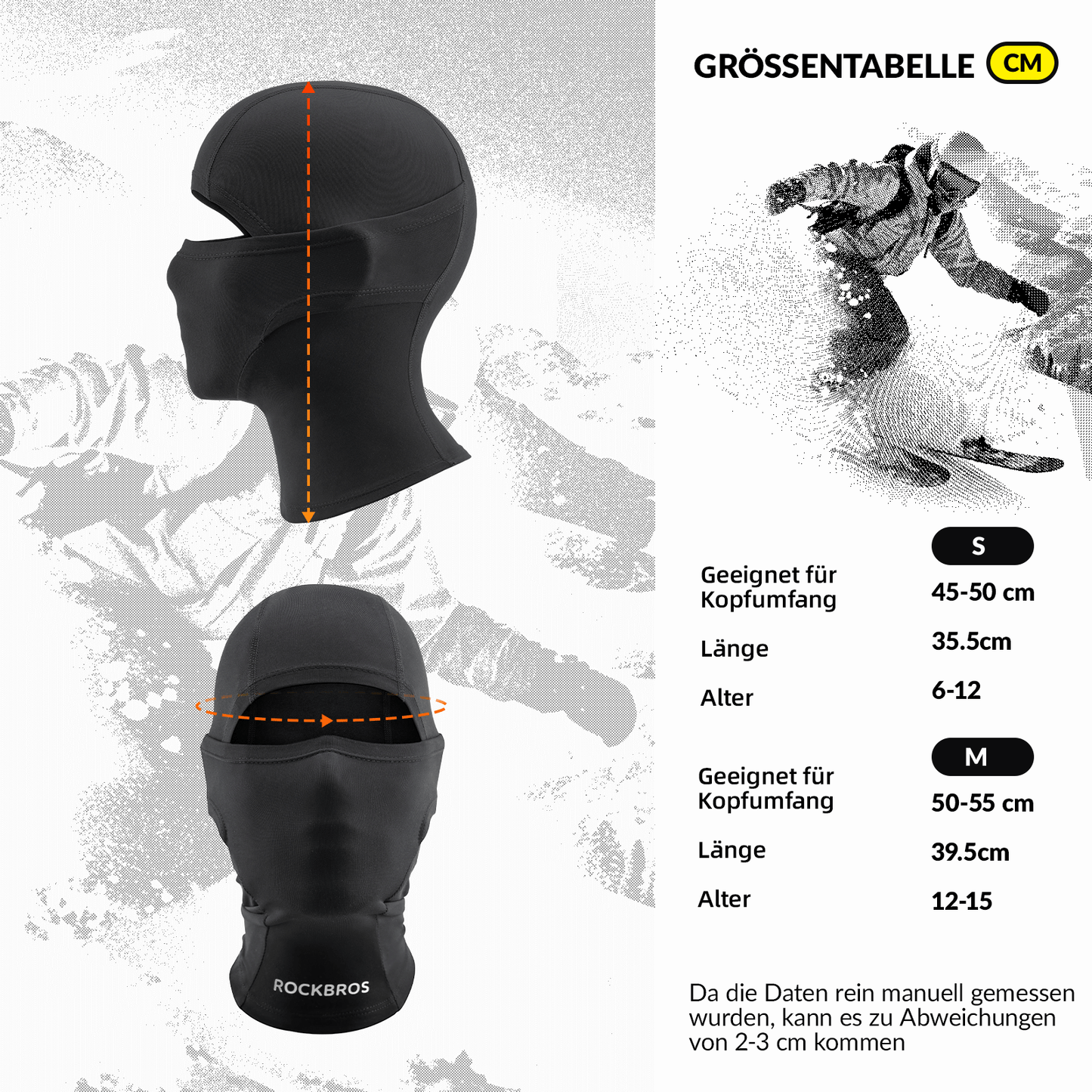 Lasten talvipipo-kasvomaski tytöille/pojille ROCKBROS