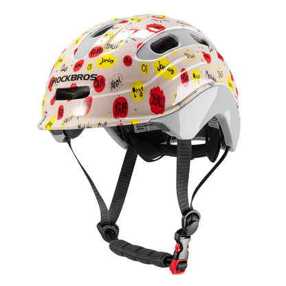 ROCKBROS Lastenpyörän kypärä takavaloyhteensopiva 54–58 cm 6–18 vuotta