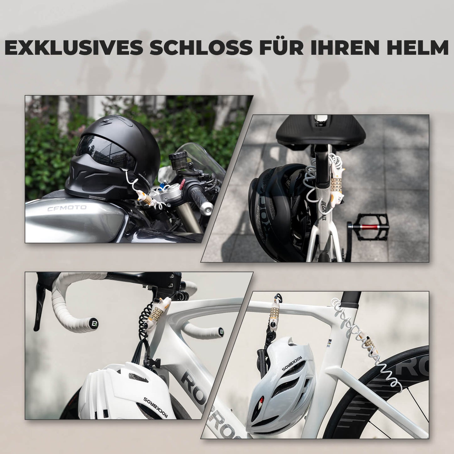 Monitoiminen polkupyörän lukko, lasten yhdistelmälukko, kypärän lukko, ROCKBROS