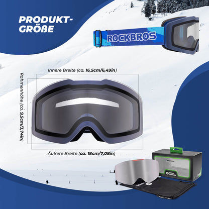 Hiihtolasit, lumilasit, polarisoidut, kypäräyhteensopivat urheilulasit, hiihto, ROCKBROS