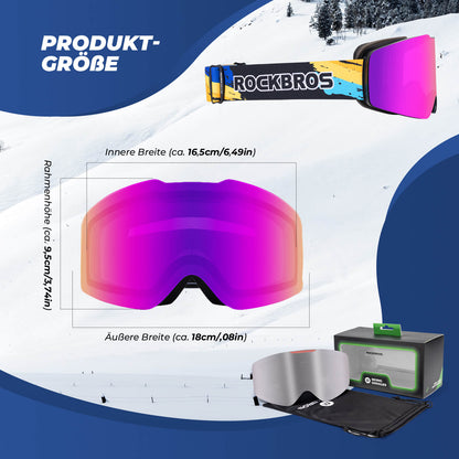Hiihtolasit, lumilasit, polarisoidut, kypäräyhteensopivat urheilulasit, hiihto, ROCKBROS