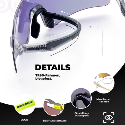 Aurinkolasit, tuulenpitävät pyöräilylasit ulkoiluun, ROCKBROS