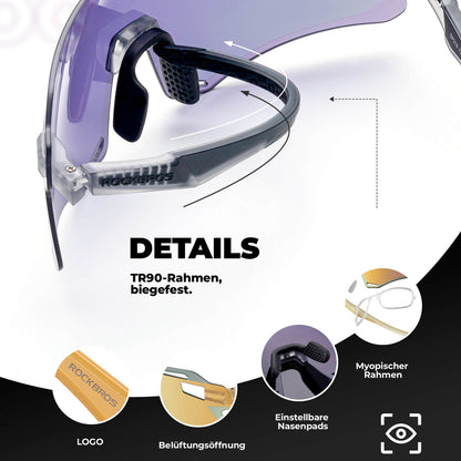 Aurinkolasit, tuulenpitävät pyöräilylasit ulkoiluun, ROCKBROS