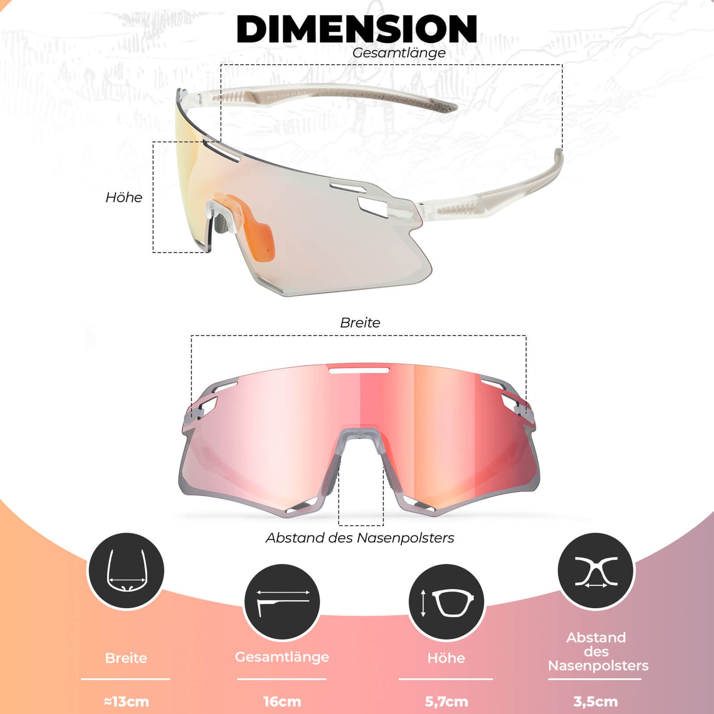 Aurinkolasit, tuulenpitävät pyöräilylasit ulkoiluun, ROCKBROS