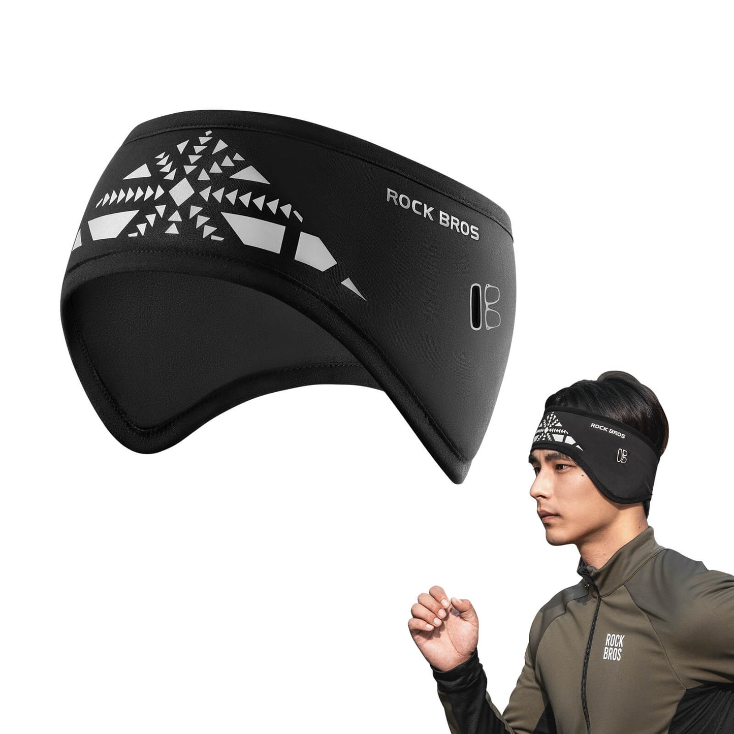 Elastinen talvipanta tarranauhakiinnityksellä, korvanlämmitin, unisex, ROCKBROS