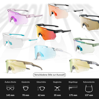 Ultrakevyet pyöräilylasit, fotokromiset aurinkolasit UV400-suojalla, ROCKBROS