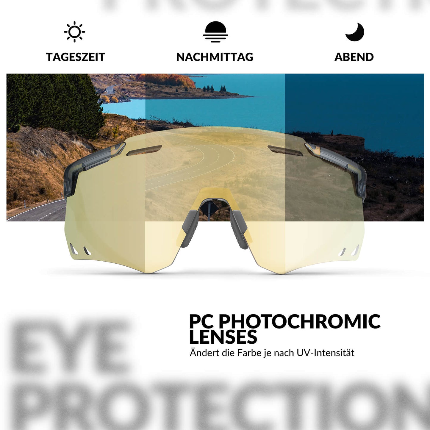 Ultrakevyet pyöräilylasit, fotokromiset aurinkolasit UV400-suojalla, ROCKBROS