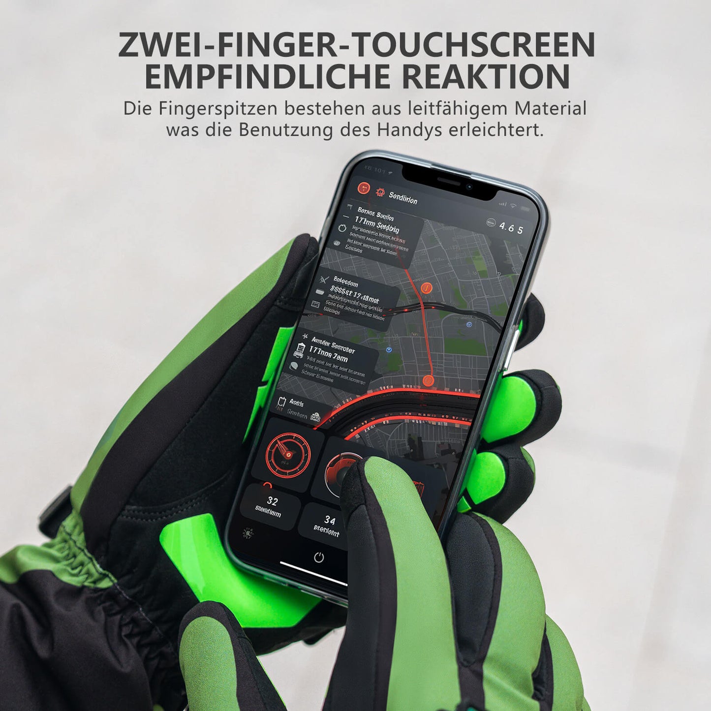 Lämmitettävät talvipyöräilykäsineet, 3 lämpöasetusta, koot M-XL, ROCKBROS