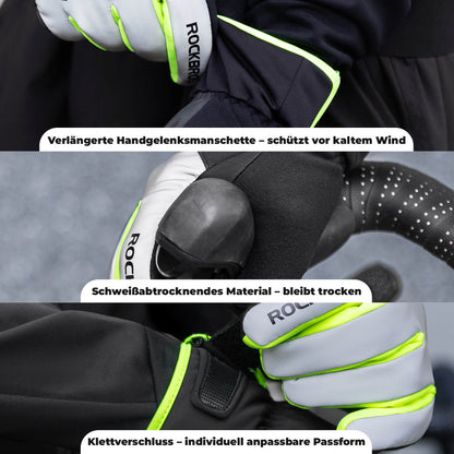 ROCKBROS Talvipyorailyhanskat Touchscreen Lämmin Tuulisulku