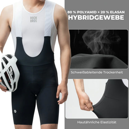 ROCKBROS pyöräilyhousut miehille topattu, lyhyet pyöräilyhousut, Bib Shorts olkaimilla, pyöräilyn olkainhousut