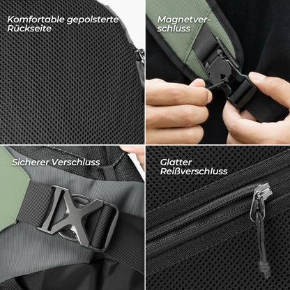 ROCKBROS Sling Bag Suuri, Sling-reppu magneettilukolla, Crossbody-laukku