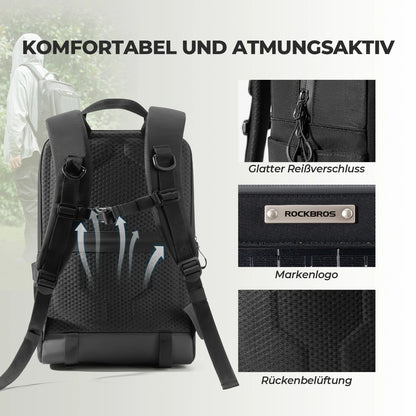 ROCKBROS Aurinkoreppu Solaarireppu 20L joustavalla irrotettavalla 10V 14W