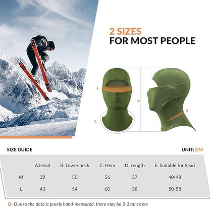 Qunature Balaclava Balaclava Winter Ski Mask Tuulenpitävä Hengittävä kasvonaamio M/L Ulkourheiluun Hiihto Pyöräily Lumilautailu Moottoripyöräily Naiset/miehet