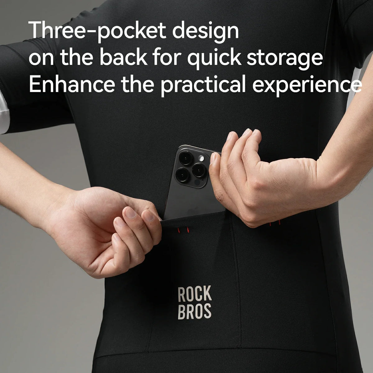 ROCKBROS Miesten pyöräpaita lyhythihainen Colorblock-mallilla