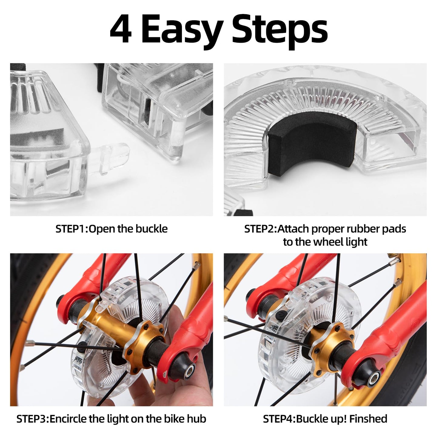 LED-pyörävalo – Ei käytettäväksi julkisilla teillä. ROCKBROS