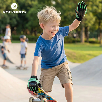 ROCKBROS-lasten pyöräilyhanskat koko sormille Hard Shell -suojalla